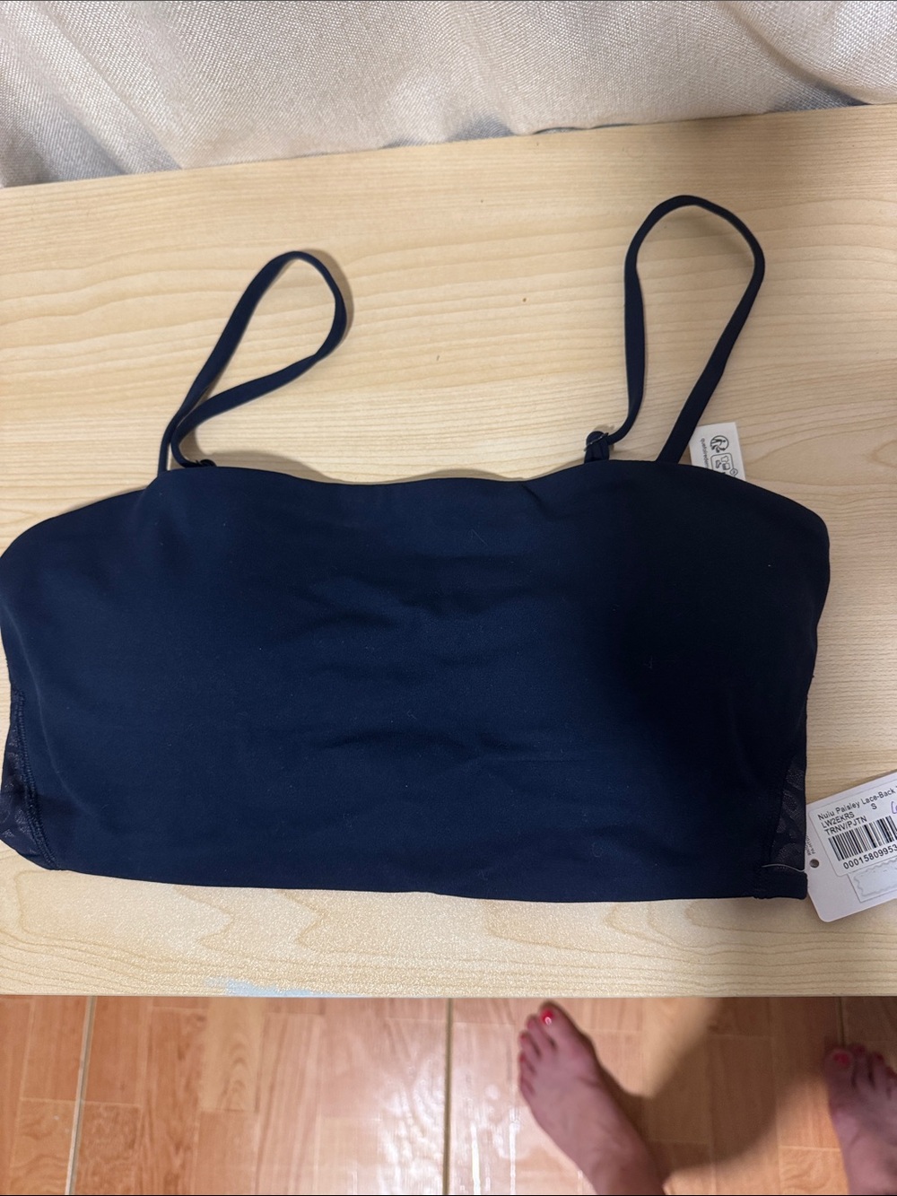 BNWT Lululemon athletica navy blue cropped adjustable straps sports bra - Picture 4 of 6